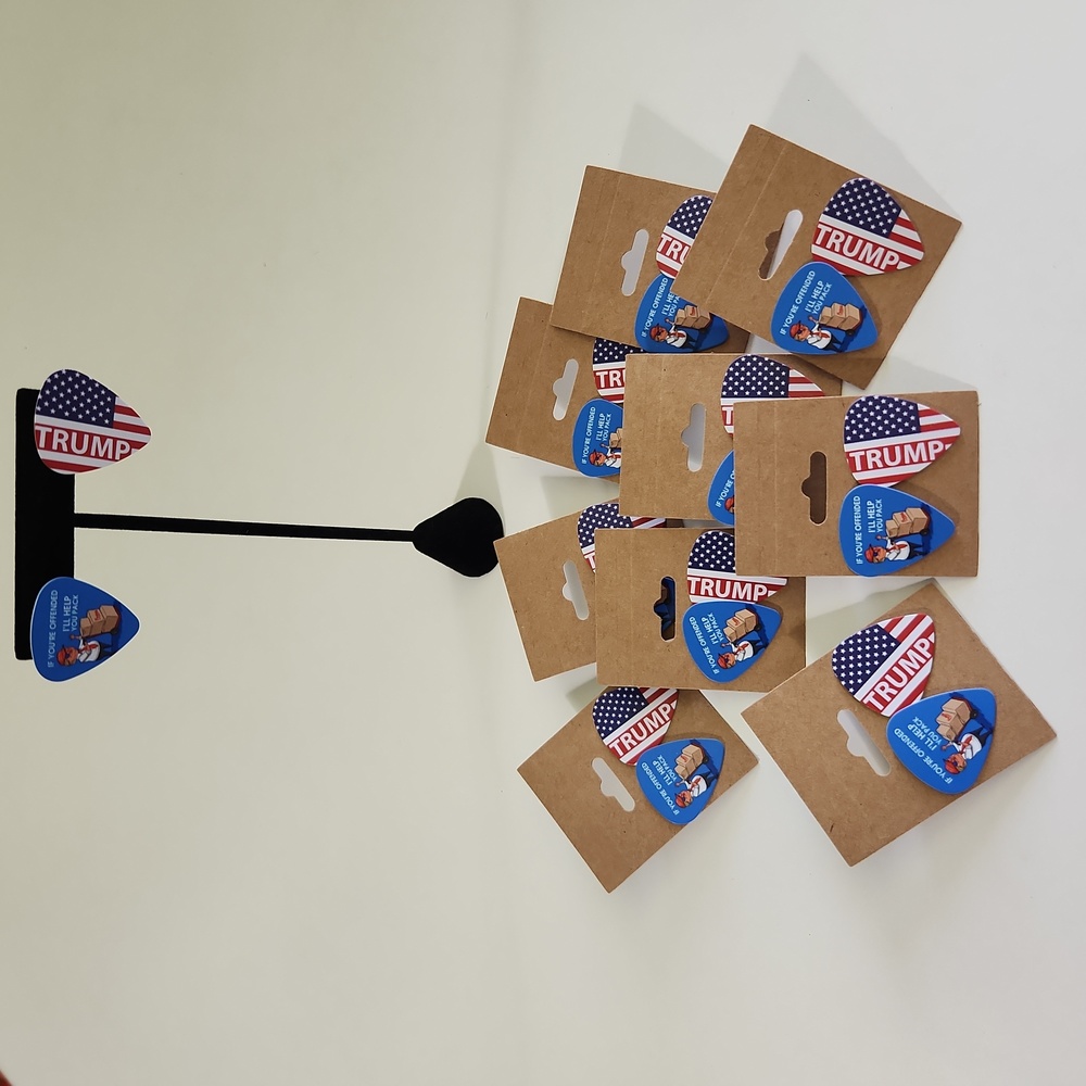 Trump Guitar Pick Earrings